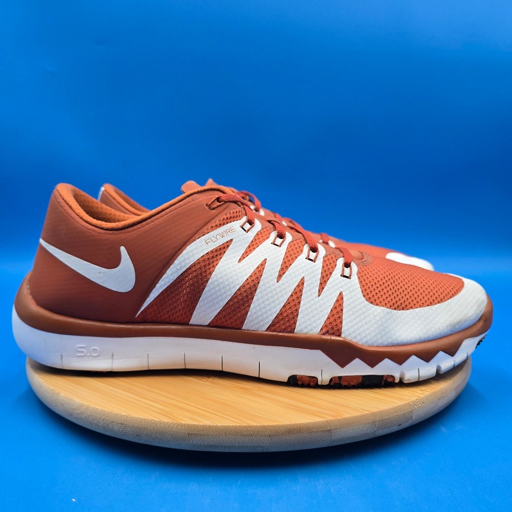 Nike Free Trainer 5.0 V6 Texas Longhorns Orange White 723939-802 Mens Size 14